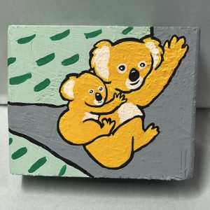 painting of a koala and a baby cub