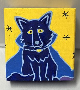 painting of magician wolf