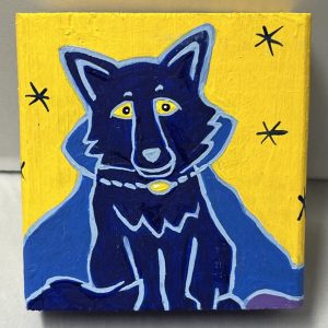 painting of magician wolf