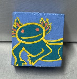 tiny painting of an aoxlytl