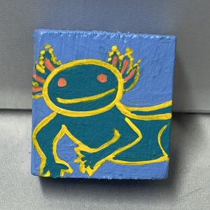 tiny painting of an aoxlytl