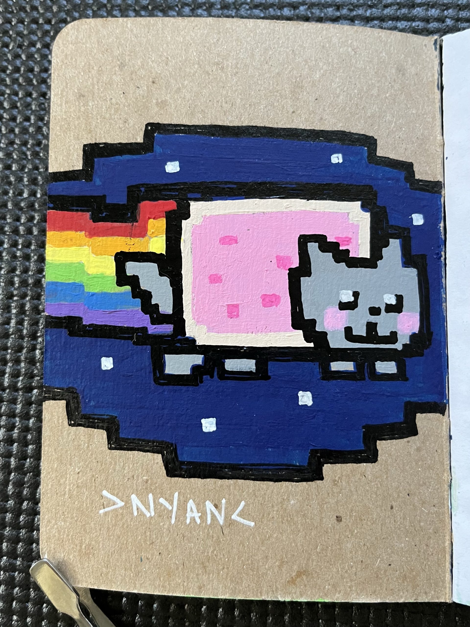 A painting of Nyan cat